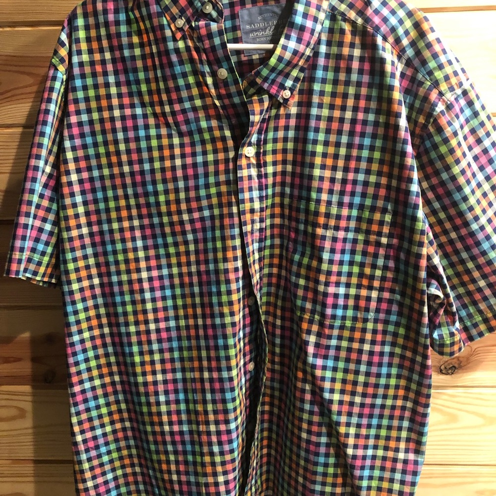Colorful Button Up SS Shirt